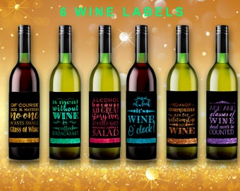 funny wine labels etsy