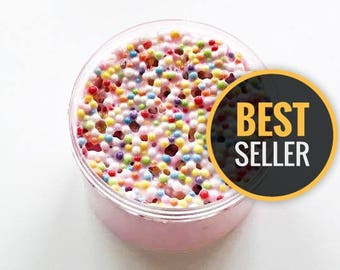 Strawberry Birthday Cake Slime (Scented) - Slime for Kids