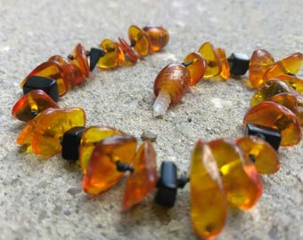 Baltic Amber Teething anklet For Babies (Unisex) - Anti Flammatory, Drooling & Teething Pain Reduce Properties, baby, knotted accents