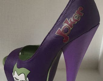 Custom Made Joker Heels/Hand Painted Shoes/Geek Shoes