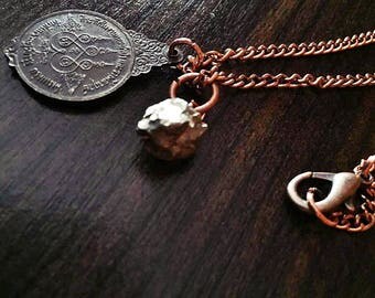 Buddhist amulet pendant Thai buddha chain handmade