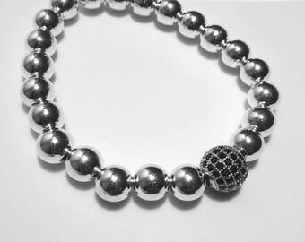 Silver Bandit Beaded Bracelet