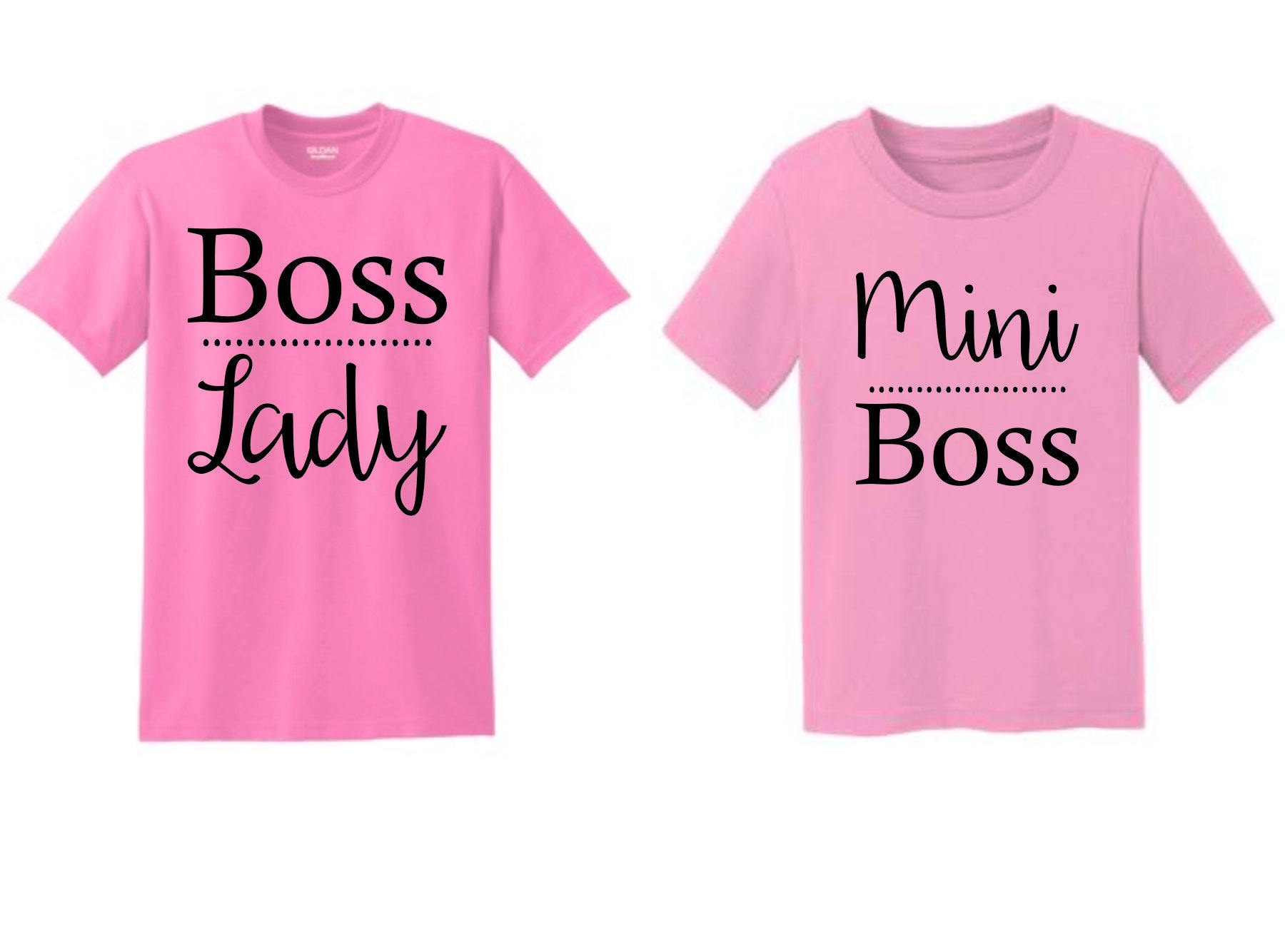 boss lady and mini boss t shirts