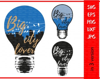 Big city lover file SVG T-shirt Svg, files for Cricut silhouette,Vinyl cutting file,Silhouette Cameo Designer Edition & Cricut Design Space