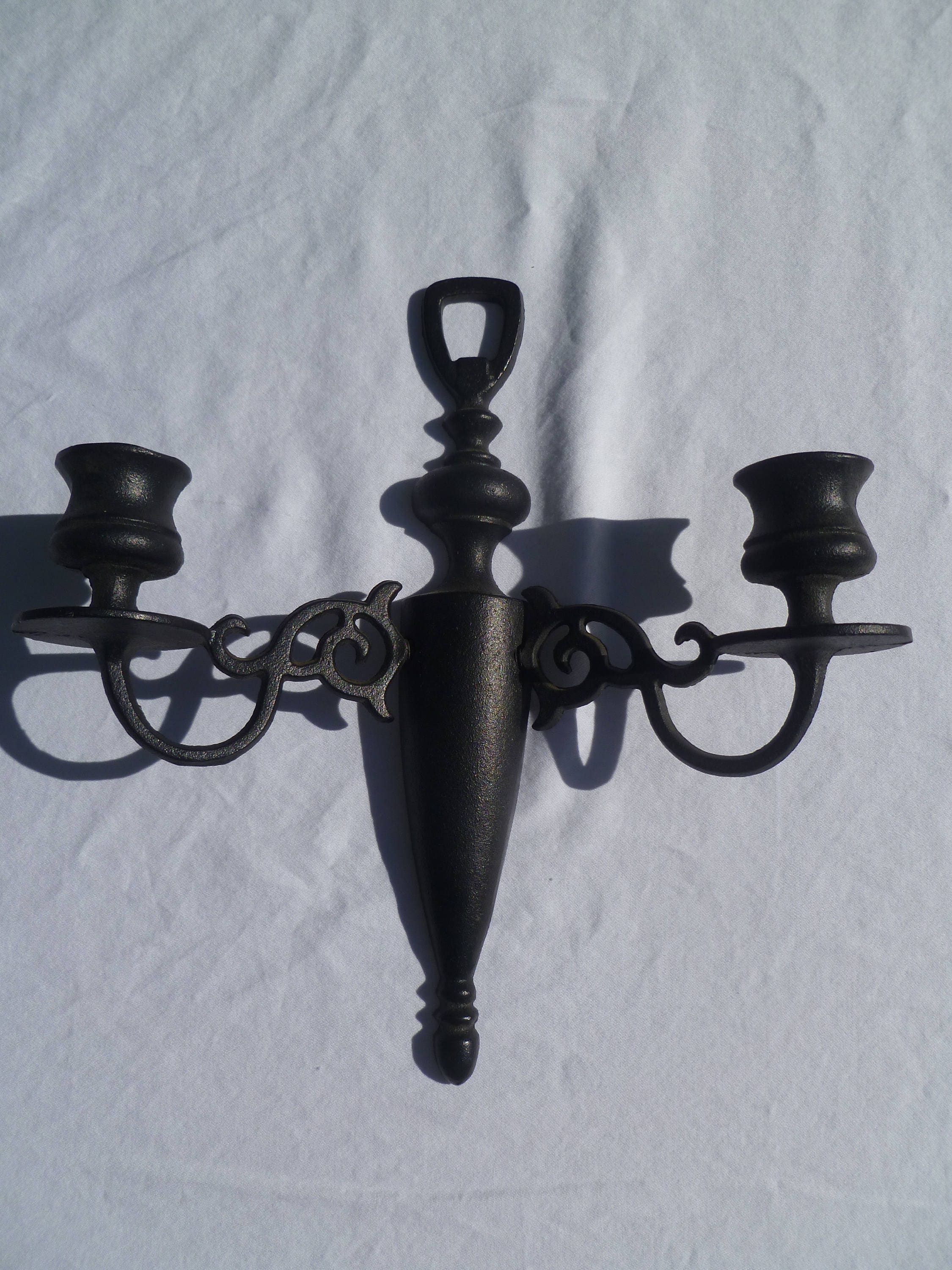 vintage cast iron double candle wall sconce vintage cast iron double candle wall sconce on Iron Wall Sconces For Candles id=79882