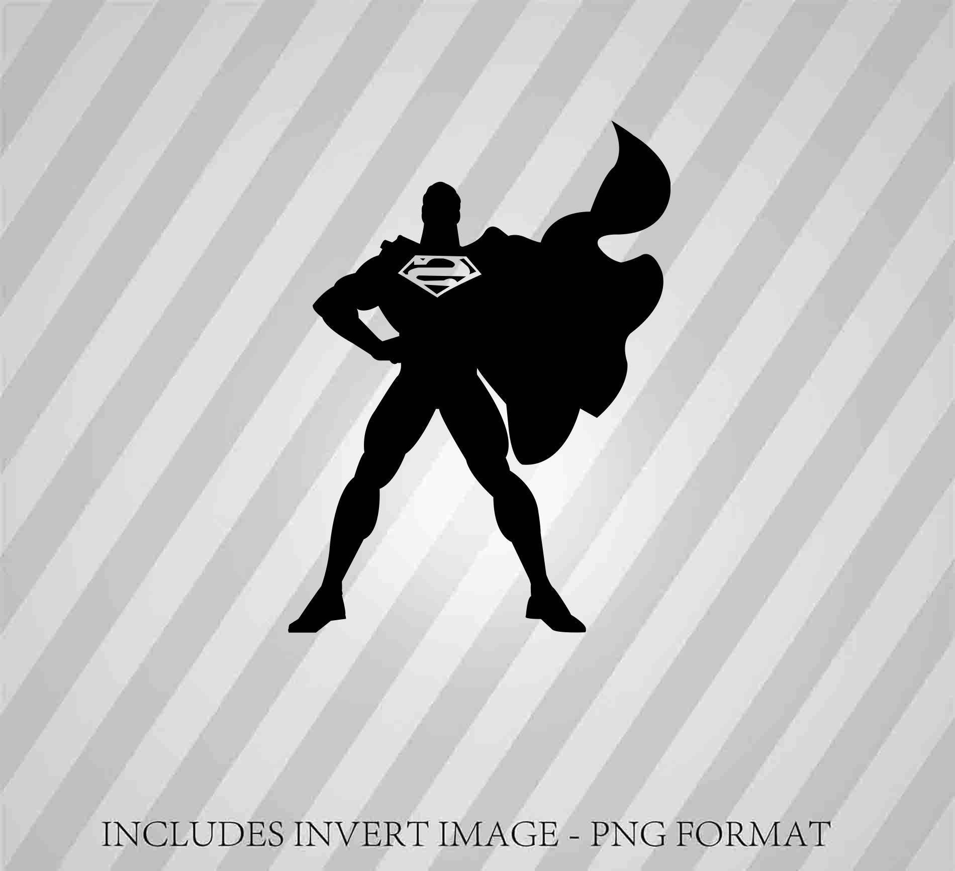 Download superman Silhouette - Svg Dxf Eps Silhouette Rld RDWorks ...