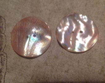 Lot De 40 Boutons Anciens En Nacre Véritable - Excellente état, Formes Arrondies Diverses