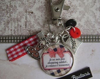 Keychain / bag charm "phrase humor"