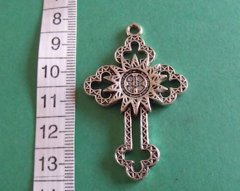 Silver cross pendant 53mmx33mm