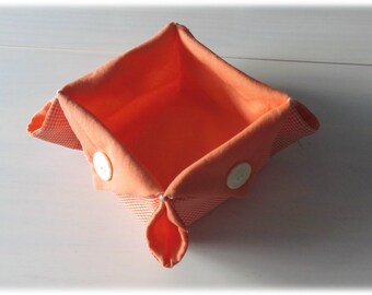 Empty basket gingham Pocket square - orange