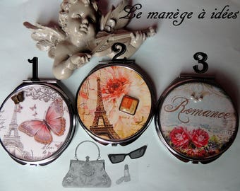 Silver "ATOUCOEUR" metal purse mirror: price of the mirror.