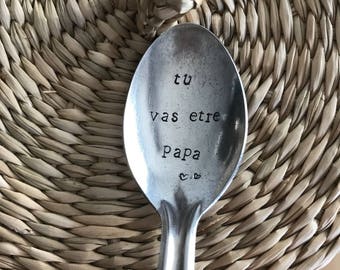 Spoon pregnancy announcement "you're going to be a dad" - engraved spoon