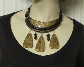 Designer polymer clay necklace completely hand made