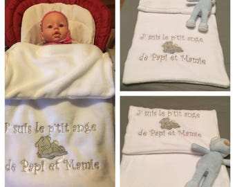 Sweet embroidered baby blanket