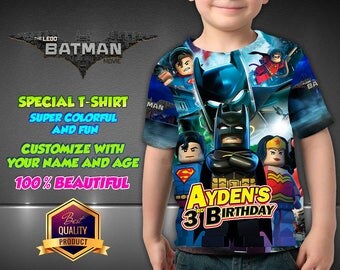Lego Batman Birthday Shirt, Custom Shirt, Personalized Lego Batman Shirt, Lego Batman family shirts, Birthday Lego t-shirts Disney Family