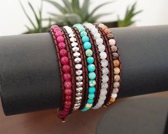 Shangri-La - five rounds cuff wrap bracelet