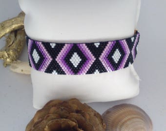 weaving in miyuki Delica peyote Cuff Bracelet