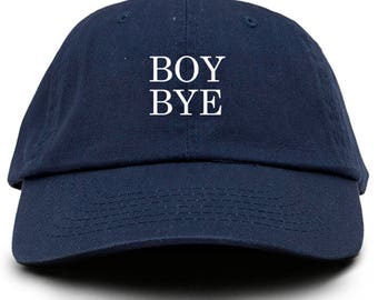 Boy Bye Dad Hat Adjustable Baseball Cap New - Navy