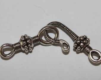 clasp, hook, silver, 26 * 9.5 mm
