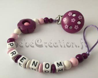 Personalized pacifier plum flower