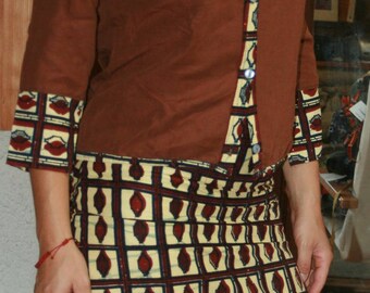Ethnic Mandarin collar shirt