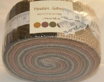 Jelly Roll by moda - "Miniature Gatherings" - strips of fabric.