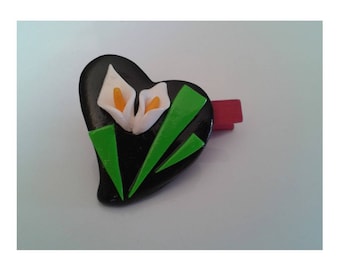 "Arum" polymer clay brooch - and so forth and so
