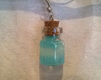 Glass and Cork earrings