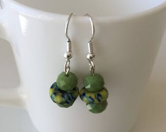 Ghana glass beads earrings