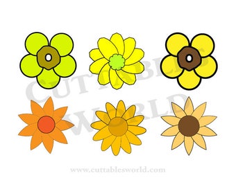 Sunflowers SVG PNG DXF pdf eps and jpg format Clipart