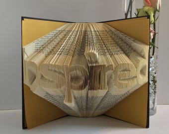 Inspired - Folded Paper Book Art