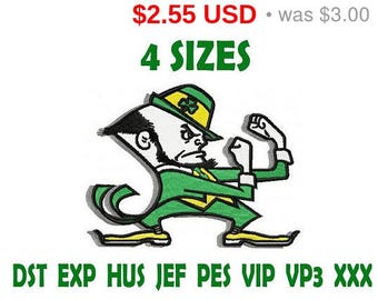 Sale 15% Notre Dame Fighting Irish embroidery design logo - Instant Download machine embroidery pattern