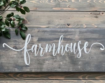 Free Shipping Canada & USA ! 24 X 10 Rustic Farmhouse sign on reclaimed Lumber