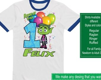 Teen titans go/Teen titans go birthday shirt/Teen titans go birthday/Beast Boy/Beast Boy Birthday Shirt/Beast Boy Shirt/Teen titans go shirt