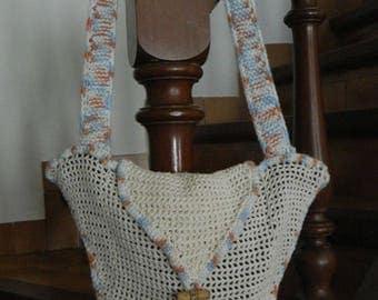 crocheted star hand bag