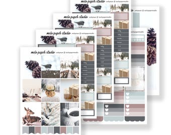 The Little Things / Planner Sticker Kit / Erin Condren / Photography December Woods Forest Woodland Christmas Winter Sweater Weather Snow