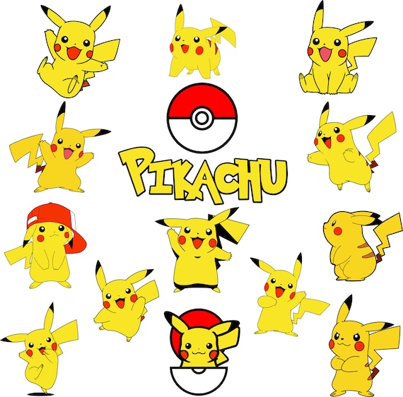 Pikachu. Svg.Dfx.Eps.Pdf.Png.