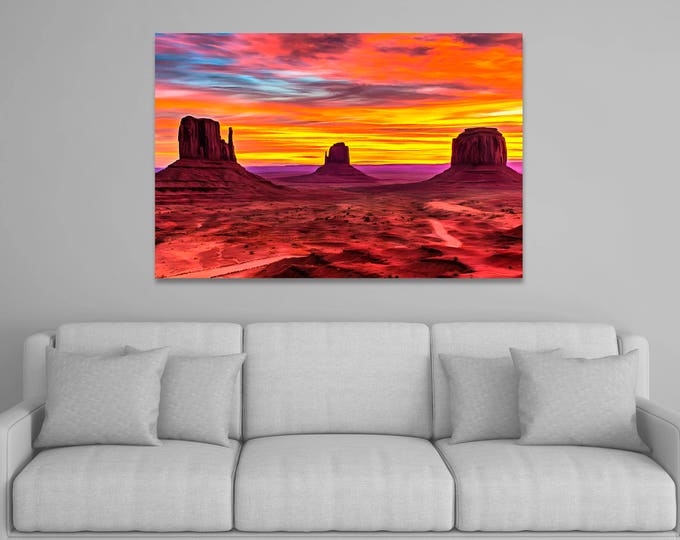Monument Valley, beautiful canvas, USA poster, canvas, Interior decor, room design, print poster, art picture, gift