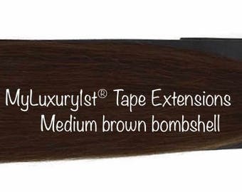 Medium Brown Hair Extensions Remy Tape In Extensions Human Hair Extensions Real Tape Ins Human Hair Tape Hair Colored Hairs Brunette Hair