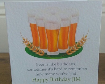 Bier geburtstagskarte Etsy