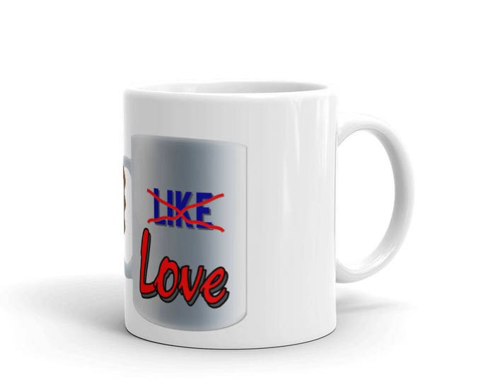 Like crossed out, Love, Thumbs up, Coffee Mugs for Coffee Lovers, Gifts for Teachers, Mom or Dad, Friends, Co-workers, CoffeeShopCollection