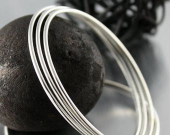ON SALE TODAY Simple Sterling Silver Bangle, Stacking Bracelet