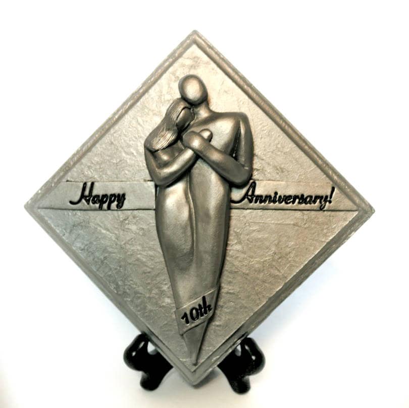 Happy 10 Year Anniversary Gift Aluminum Plaque 10th Tenth