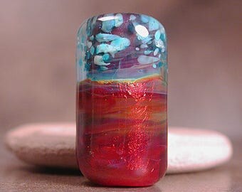 Lampwork Glass Focal Bead Fire Opal Series Divine Spark Designs SRA