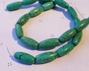 Turquoise Howlite Barrel 7 inch
