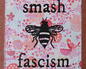 smash fascism bee patch