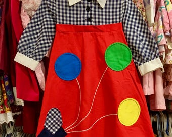 70s Balloon Dress Girls 5/6