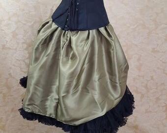 SALE Chartreuse Pear Green Knee Length Bustle Skirt-One Size Fits All