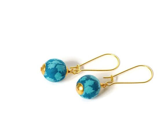 Liberty earrings, Cute earrings, Colorful earrings,Turquoise earrings,Summer earrings, Flower earrings, Liberty jewelry, Summer jewelry