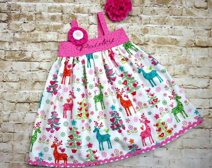 My 1st Christmas - Girls Christmas Dress - Holiday Dress - Toddler Dress - Personalized - Christmas Outfit- sizes 6 mo to 8 yrs